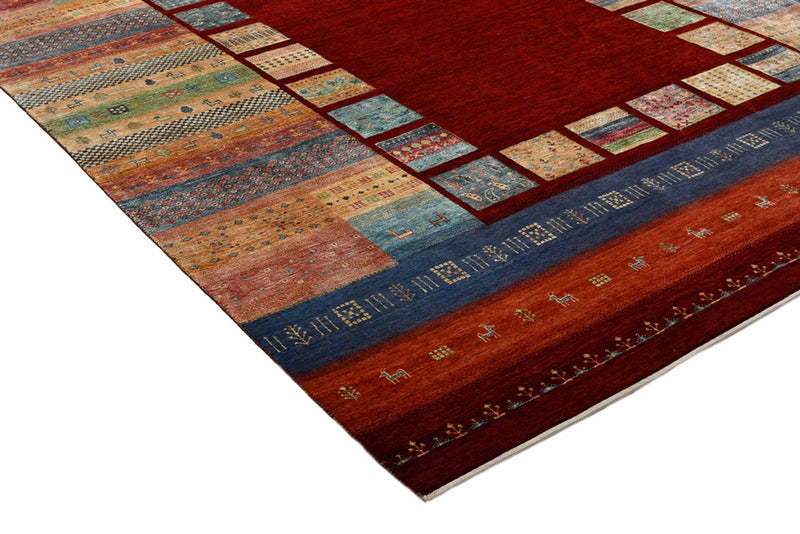 Gabbeh-tæppe - Loribaft Indus - 336 x 254 cm - rød