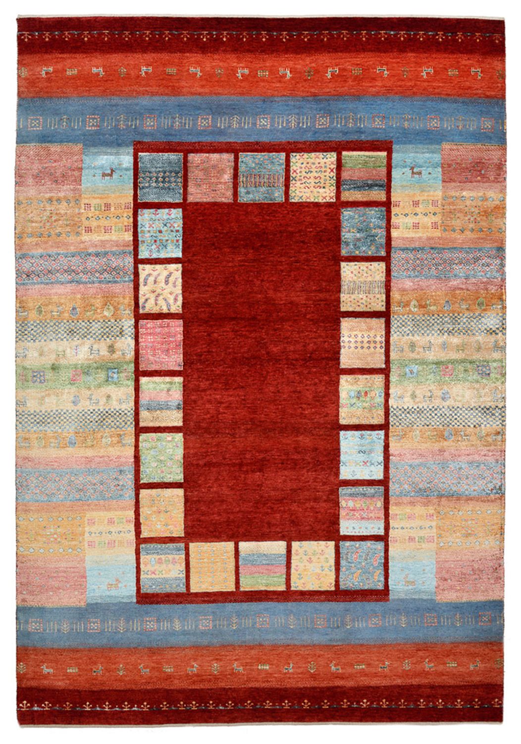 Gabbeh-tæppe - Loribaft Indus - 302 x 206 cm - rød
