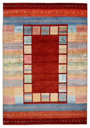 Gabbeh-tæppe - Loribaft Indus - 302 x 206 cm - rød