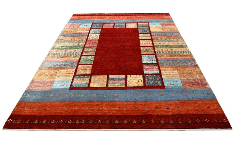 Gabbeh-tæppe - Loribaft Indus - 302 x 206 cm - rød