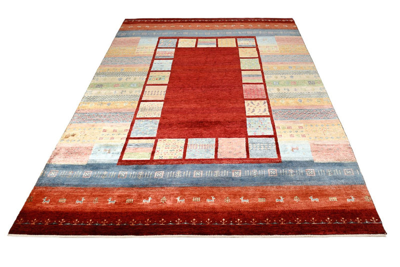 Gabbeh-tæppe - Loribaft Indus - 302 x 206 cm - rød