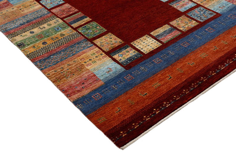 Gabbeh-tæppe - Loribaft Indus - 201 x 155 cm - rød