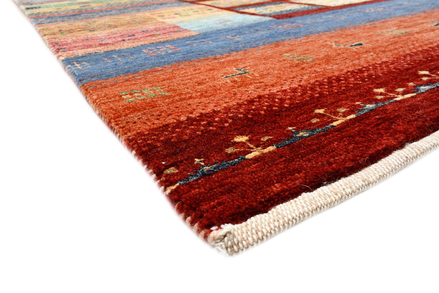 Gabbeh-tæppe - Loribaft Indus - 201 x 155 cm - rød