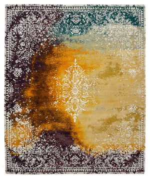 Designer tæppe - 298 x 248 cm - flerfarvet