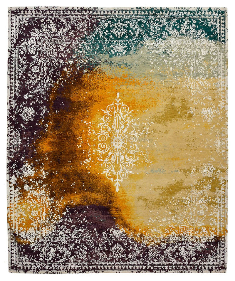 Designer tæppe - 298 x 248 cm - flerfarvet