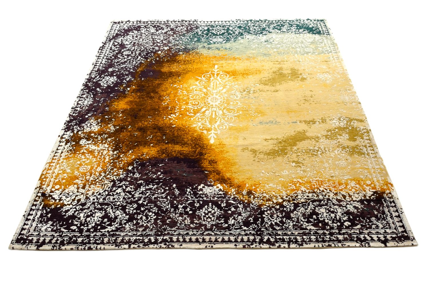 Designer tæppe - 298 x 248 cm - flerfarvet