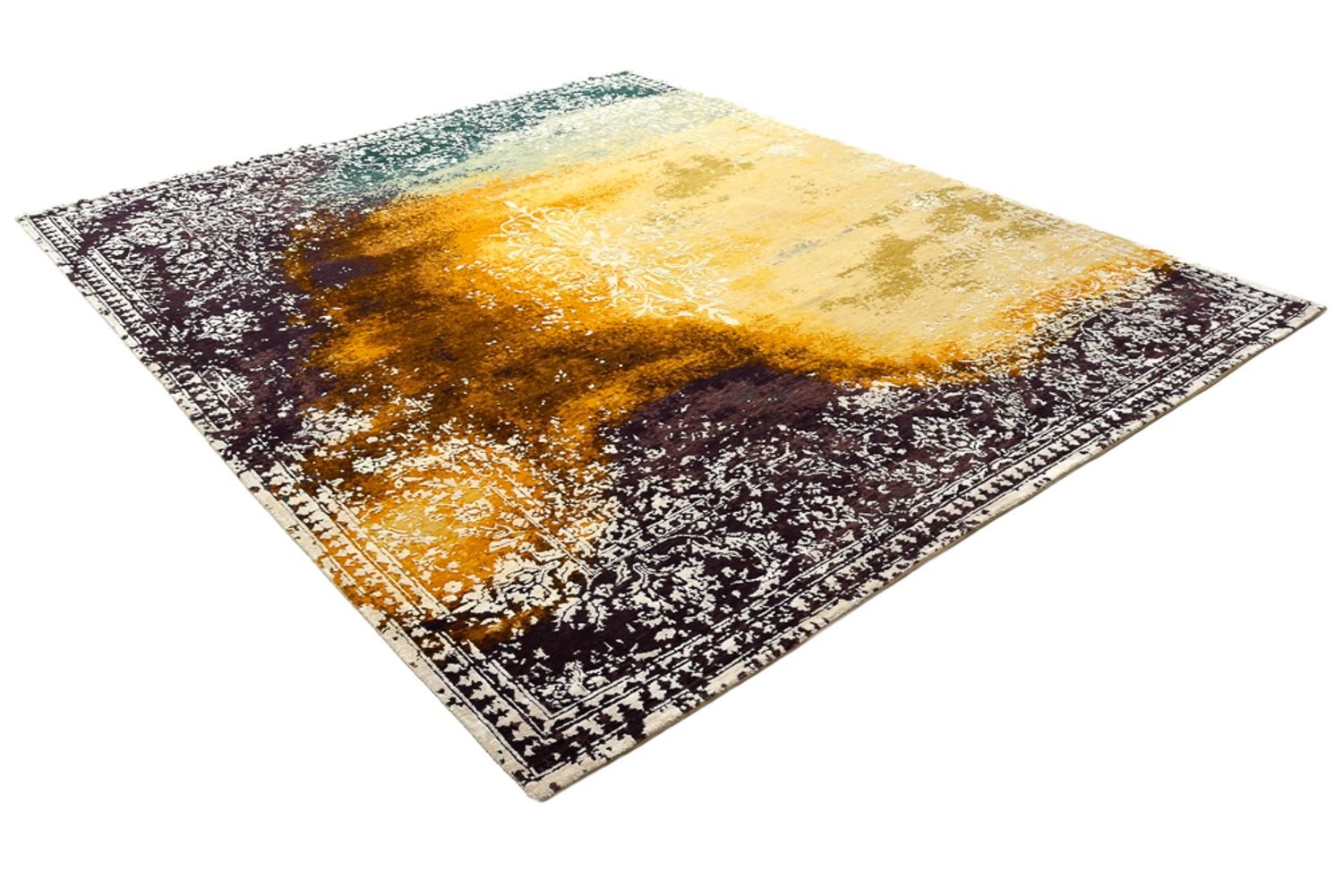 Designer tæppe - 298 x 248 cm - flerfarvet