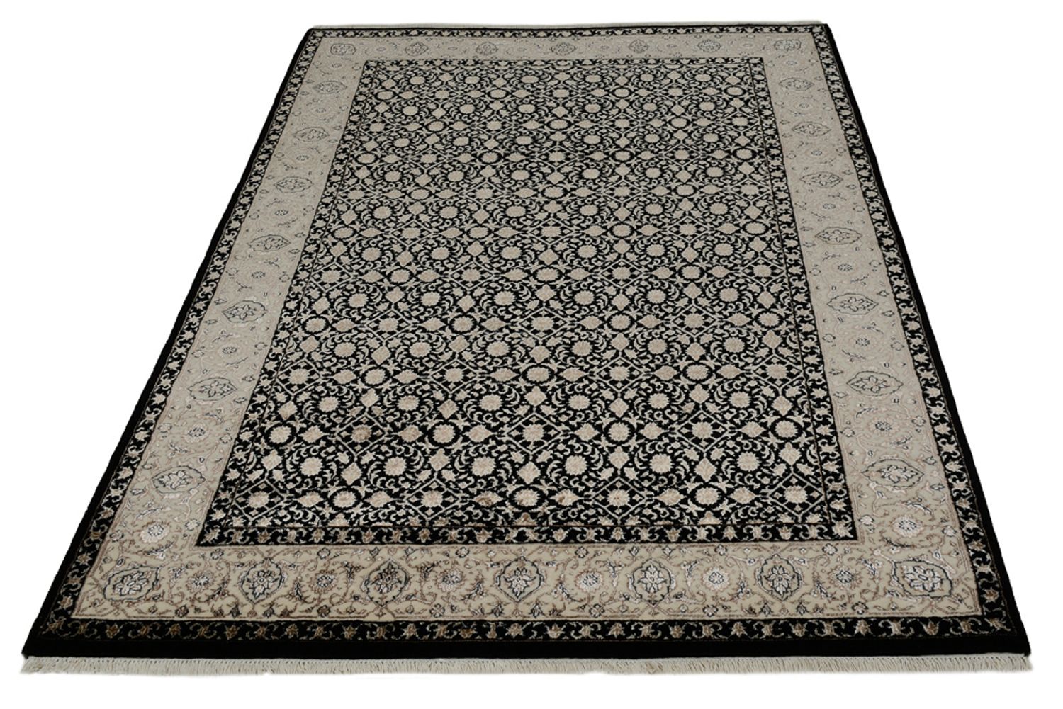 Orientalsk tæppe - Bijar - Indus - 202 x 139 cm - mørk beige