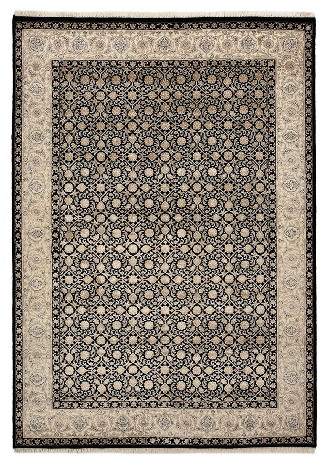 Orientalsk tæppe - Bijar - Indus - 200 x 142 cm - mørk beige