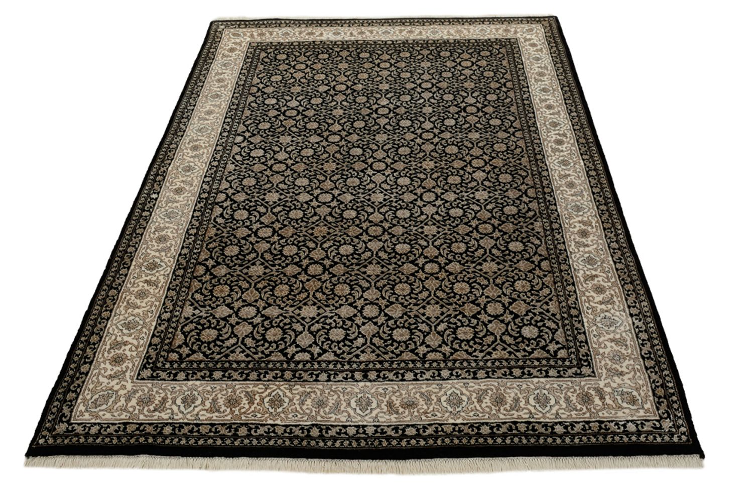Orientalsk tæppe - Bijar - Indus - 204 x 139 cm - mørk beige