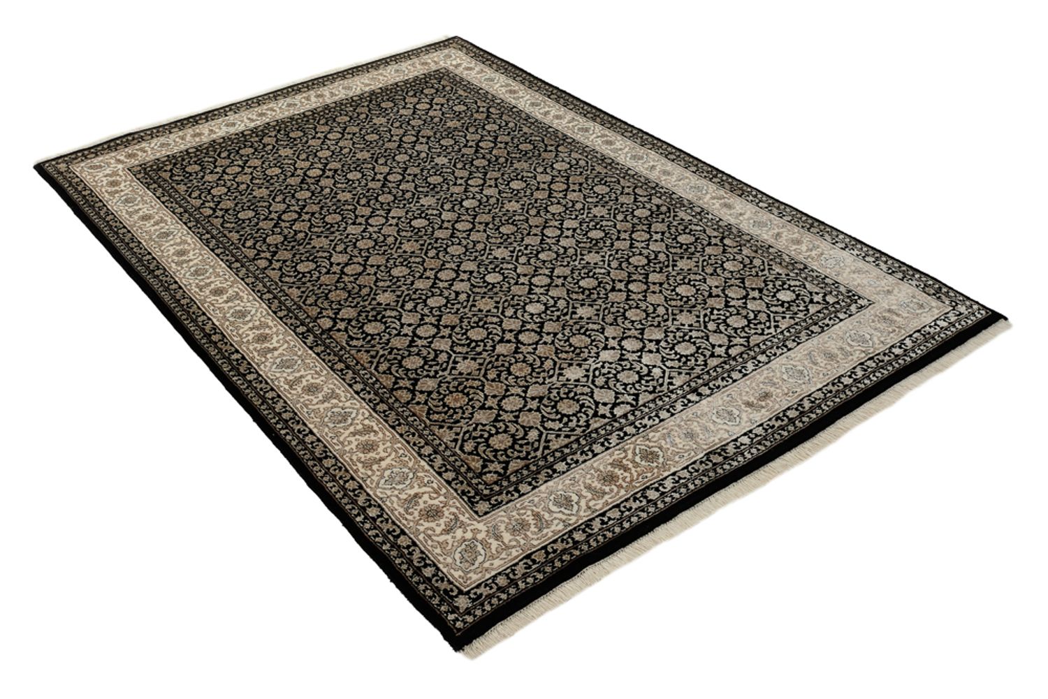 Orientalsk tæppe - Bijar - Indus - 204 x 139 cm - mørk beige