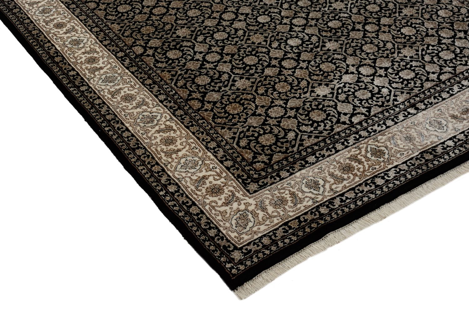 Orientalsk tæppe - Bijar - Indus - 204 x 139 cm - mørk beige