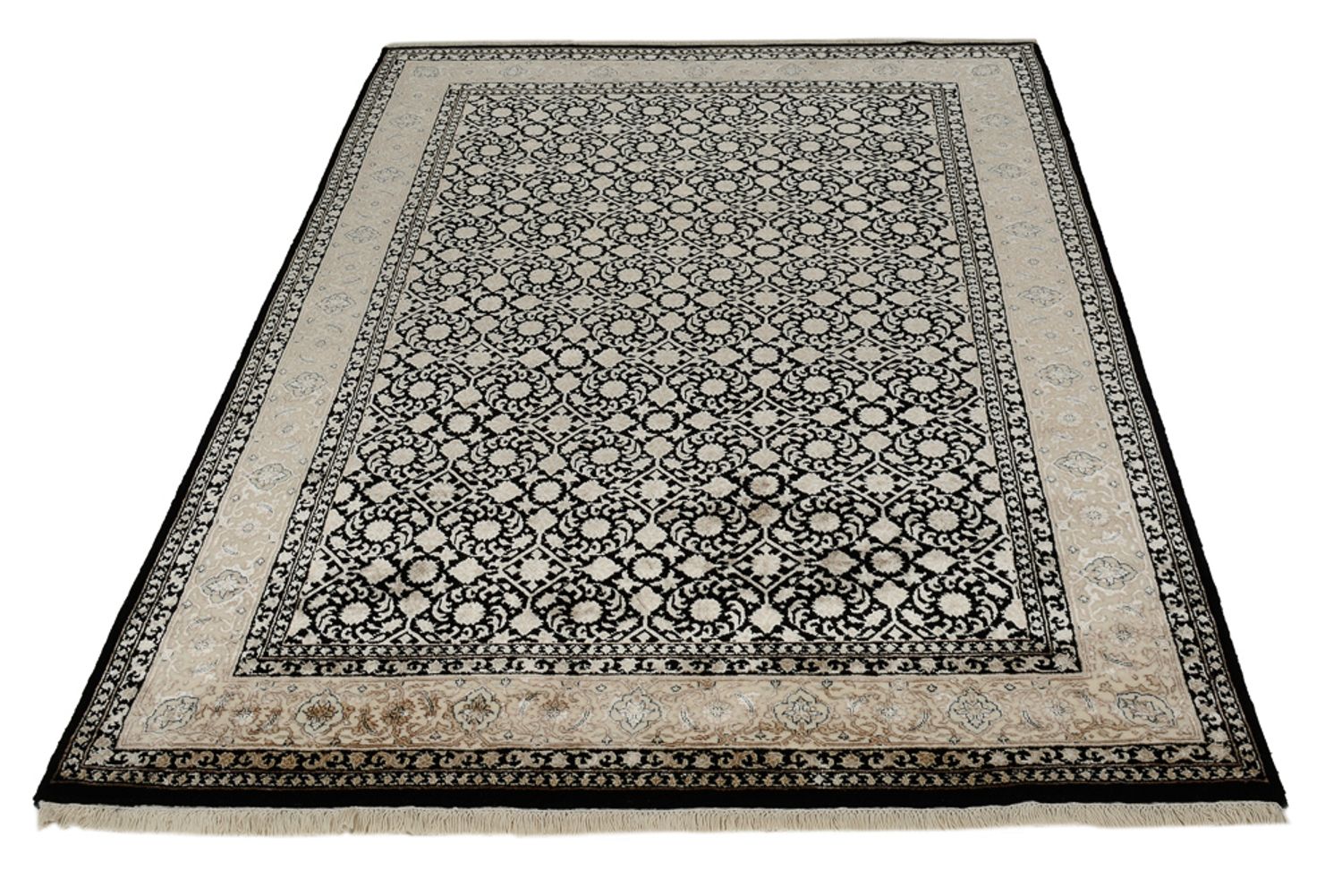 Orientalsk tæppe - Bijar - Indus - 204 x 139 cm - mørk beige