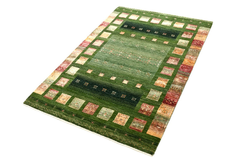 Gabbeh-tæppe - Loribaft Indus - 154 x 105 cm - grøn