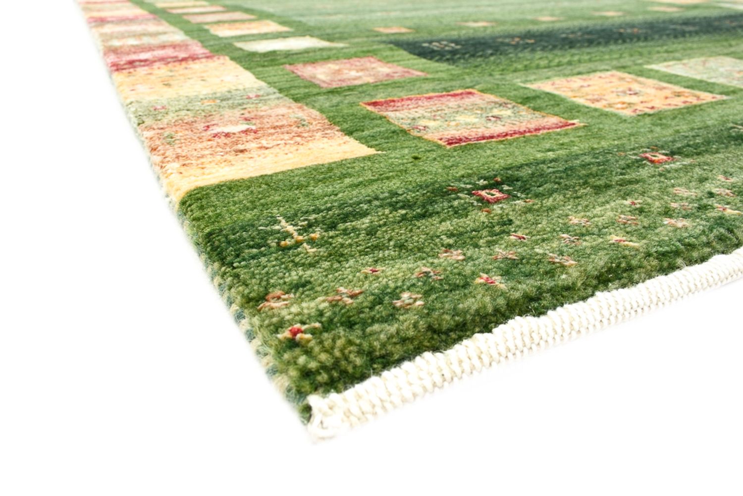Gabbeh-tæppe - Loribaft Indus - 154 x 105 cm - grøn