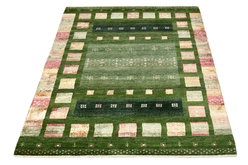 Gabbeh-tæppe - Loribaft Indus - 154 x 105 cm - grøn