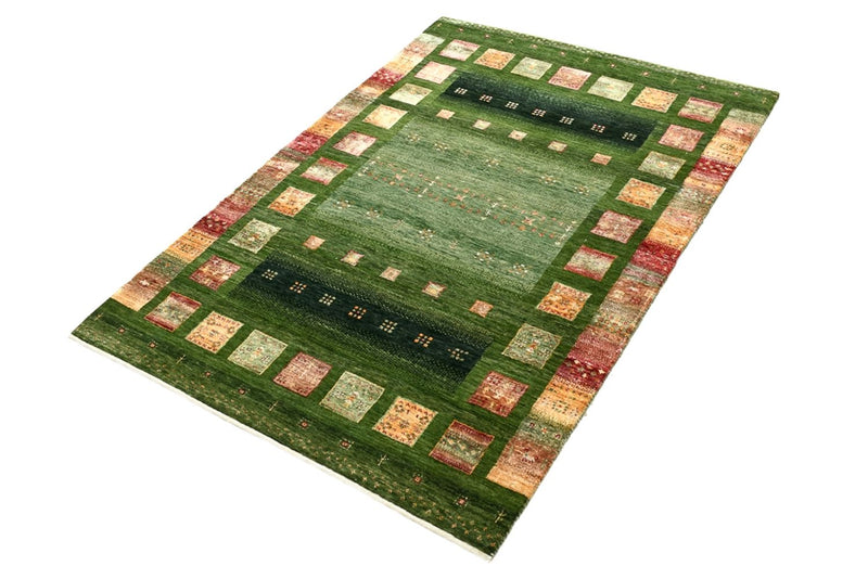 Gabbeh-tæppe - Loribaft Indus - 154 x 106 cm - grøn