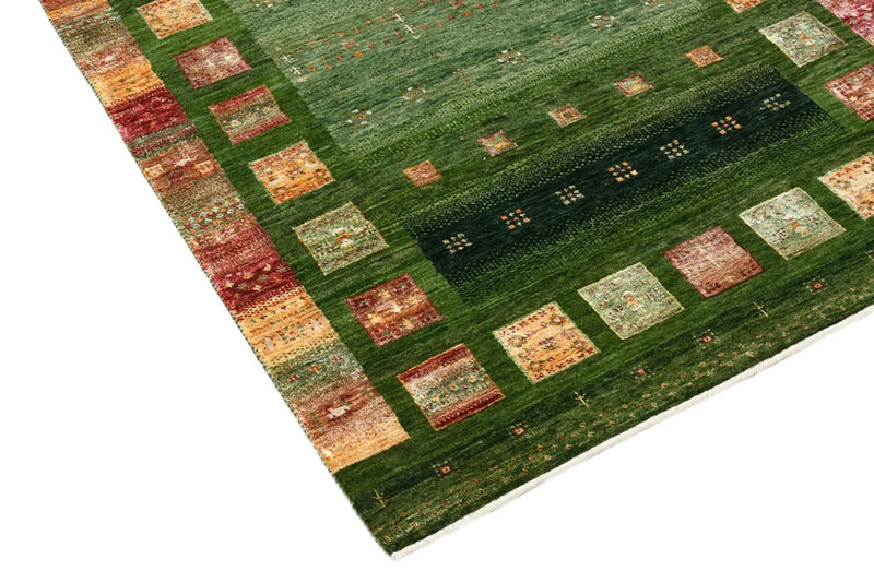 Gabbeh-tæppe - Loribaft Indus - 154 x 106 cm - grøn
