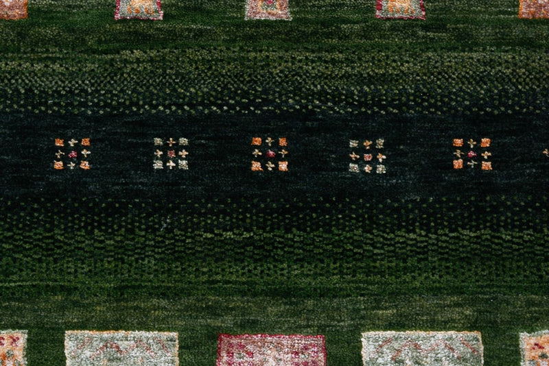 Gabbeh-tæppe - Loribaft Indus - 154 x 106 cm - grøn