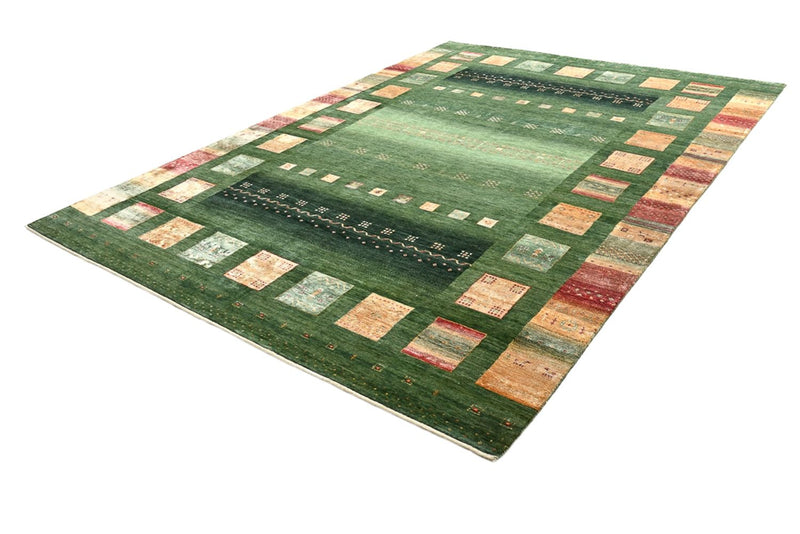 Gabbeh-tæppe - Loribaft Indus - 346 x 245 cm - grøn