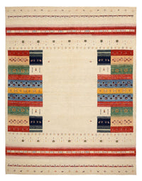 Gabbeh-tæppe - Loribaft Indus - 308 x 246 cm - lys beige