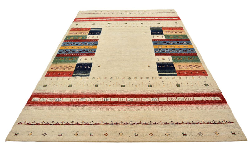 Gabbeh-tæppe - Loribaft Indus - 303 x 205 cm - lys beige