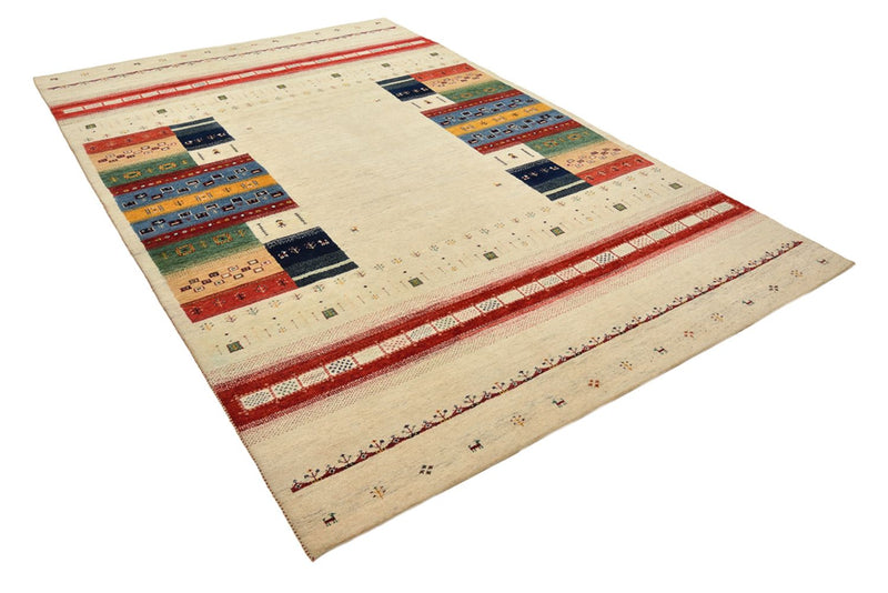 Gabbeh-tæppe - Loribaft Indus - 303 x 205 cm - lys beige