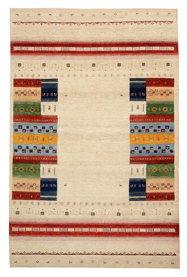 Gabbeh-tæppe - Loribaft Indus - 305 x 198 cm - lys beige