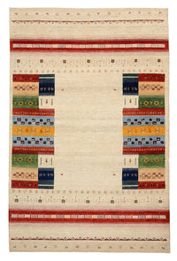 Gabbeh-tæppe - Loribaft Indus - 305 x 198 cm - lys beige