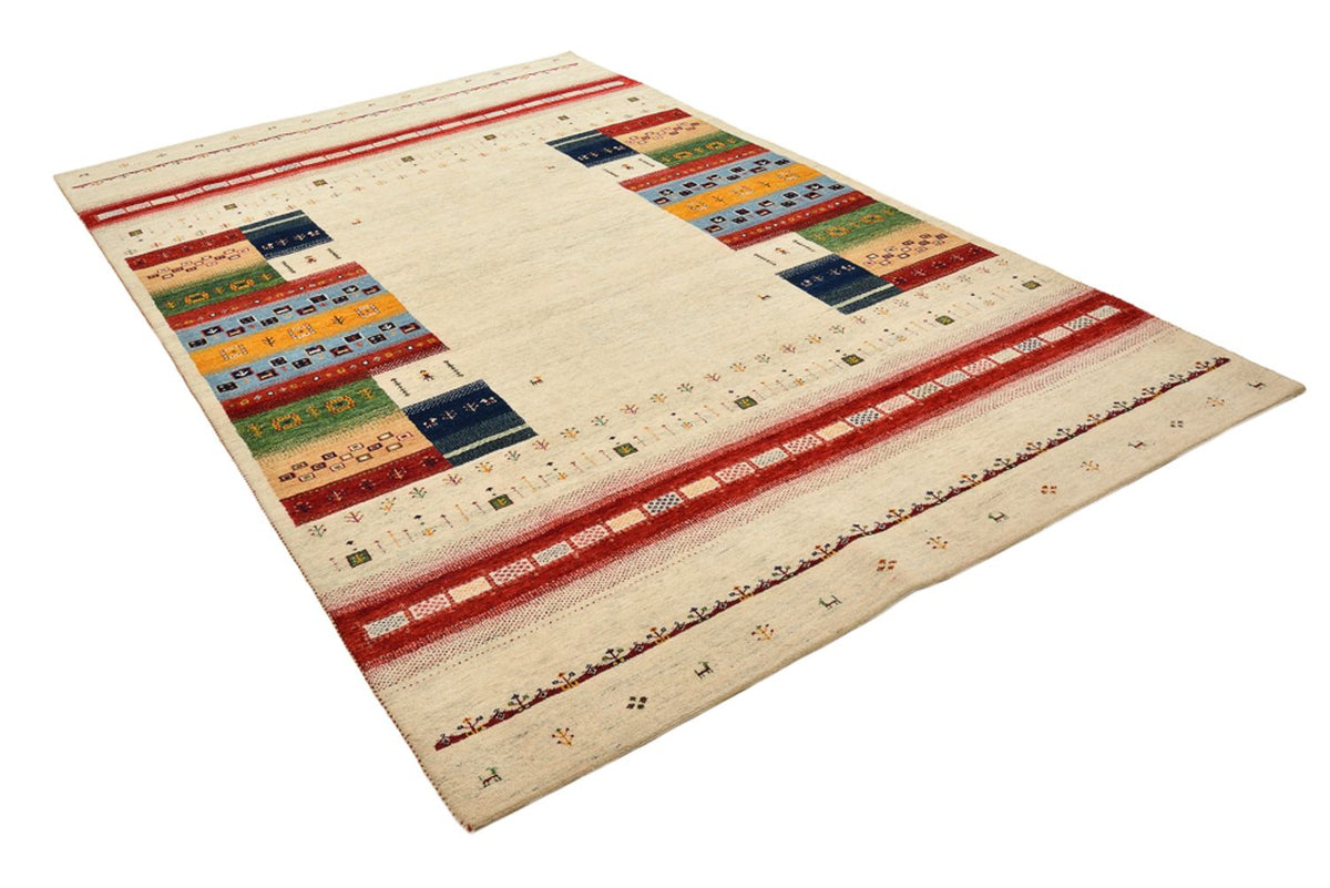 Gabbeh-tæppe - Loribaft Indus - 305 x 198 cm - lys beige