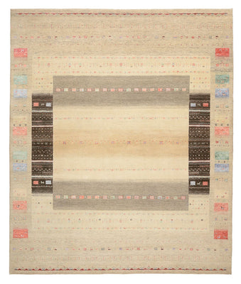 Gabbeh-tæppe - Loribaft Indus - 300 x 253 cm - lys beige