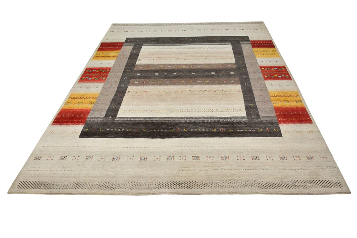 Gabbeh-tæppe - Loribaft Indus - 347 x 254 cm - lys beige