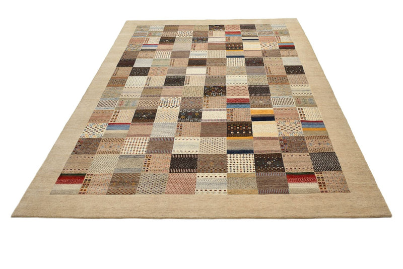 Gabbeh-tæppe - Loribaft Indus - 348 x 248 cm - mørk beige