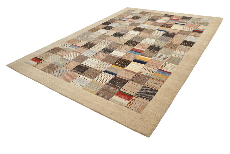 Gabbeh-tæppe - Loribaft Indus - 348 x 248 cm - mørk beige
