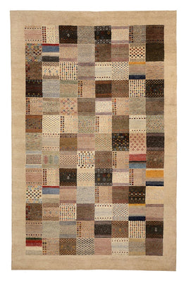 Gabbeh-tæppe - Loribaft Indus - 308 x 200 cm - mørk beige