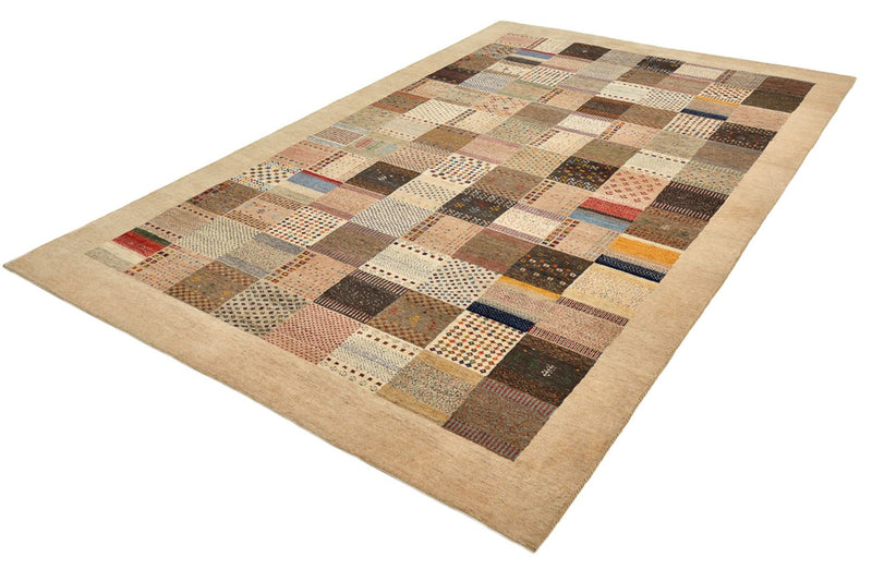 Gabbeh-tæppe - Loribaft Indus - 308 x 200 cm - mørk beige