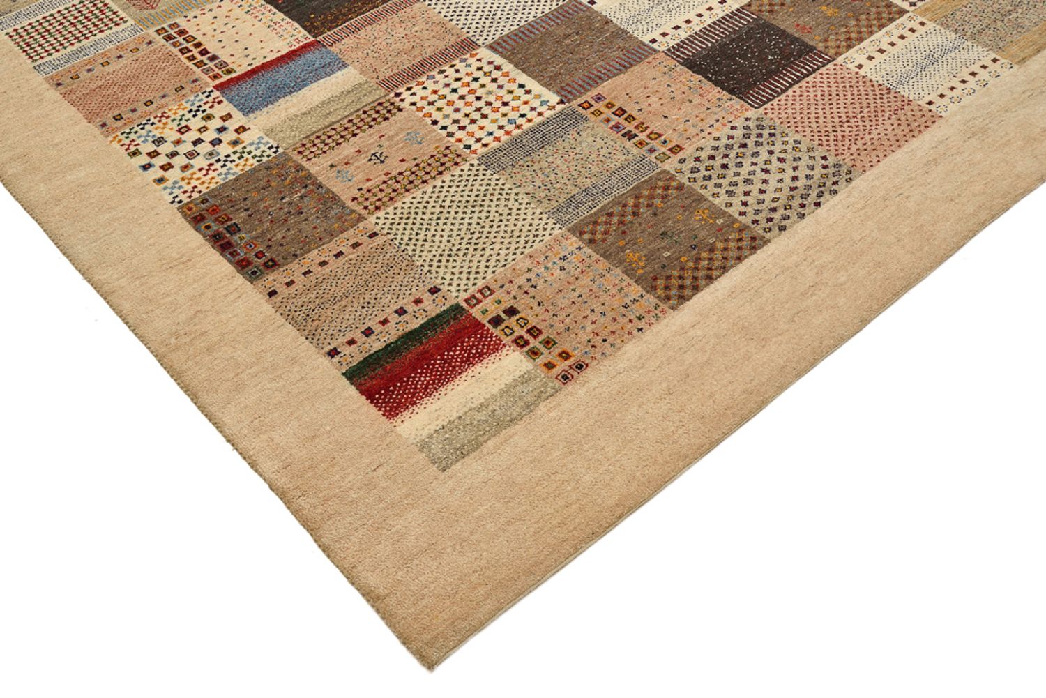 Gabbeh-tæppe - Loribaft Indus - 308 x 200 cm - mørk beige