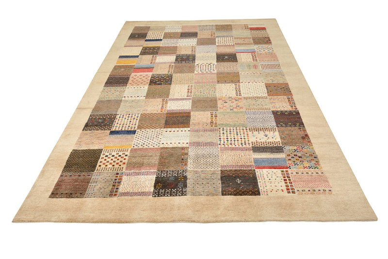 Gabbeh-tæppe - Loribaft Indus - 308 x 200 cm - mørk beige