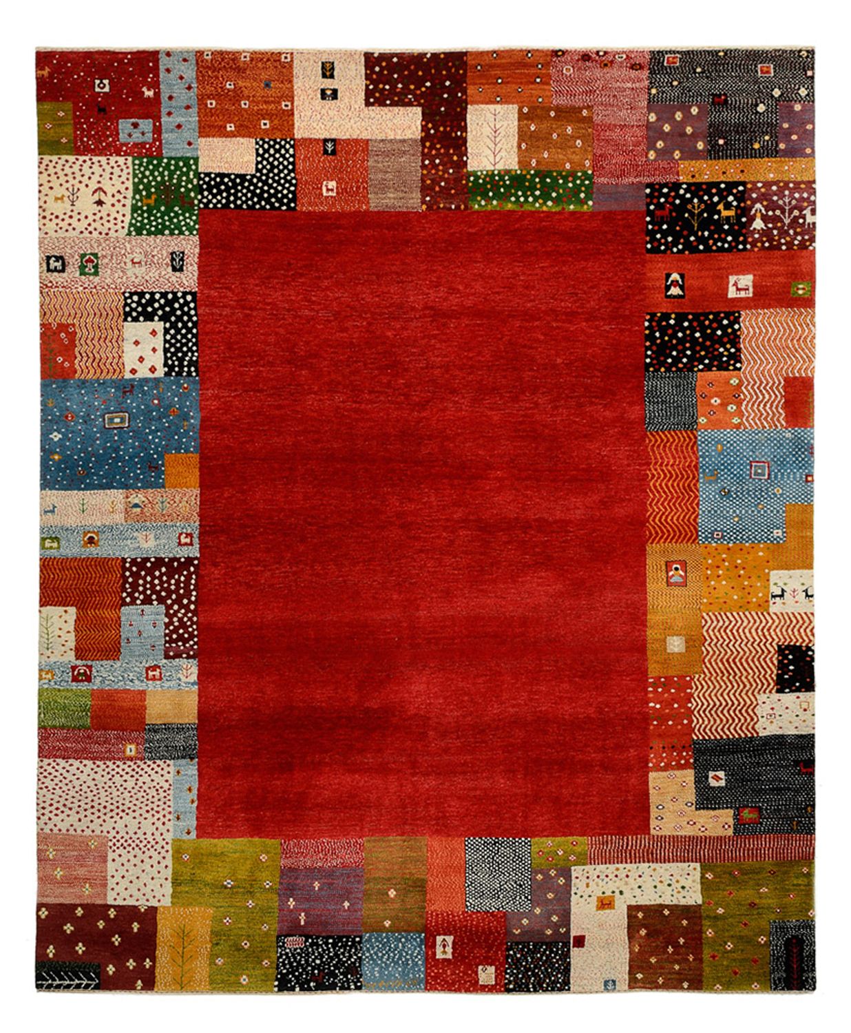 Gabbeh-tæppe - Loribaft Indus - 294 x 247 cm - rød