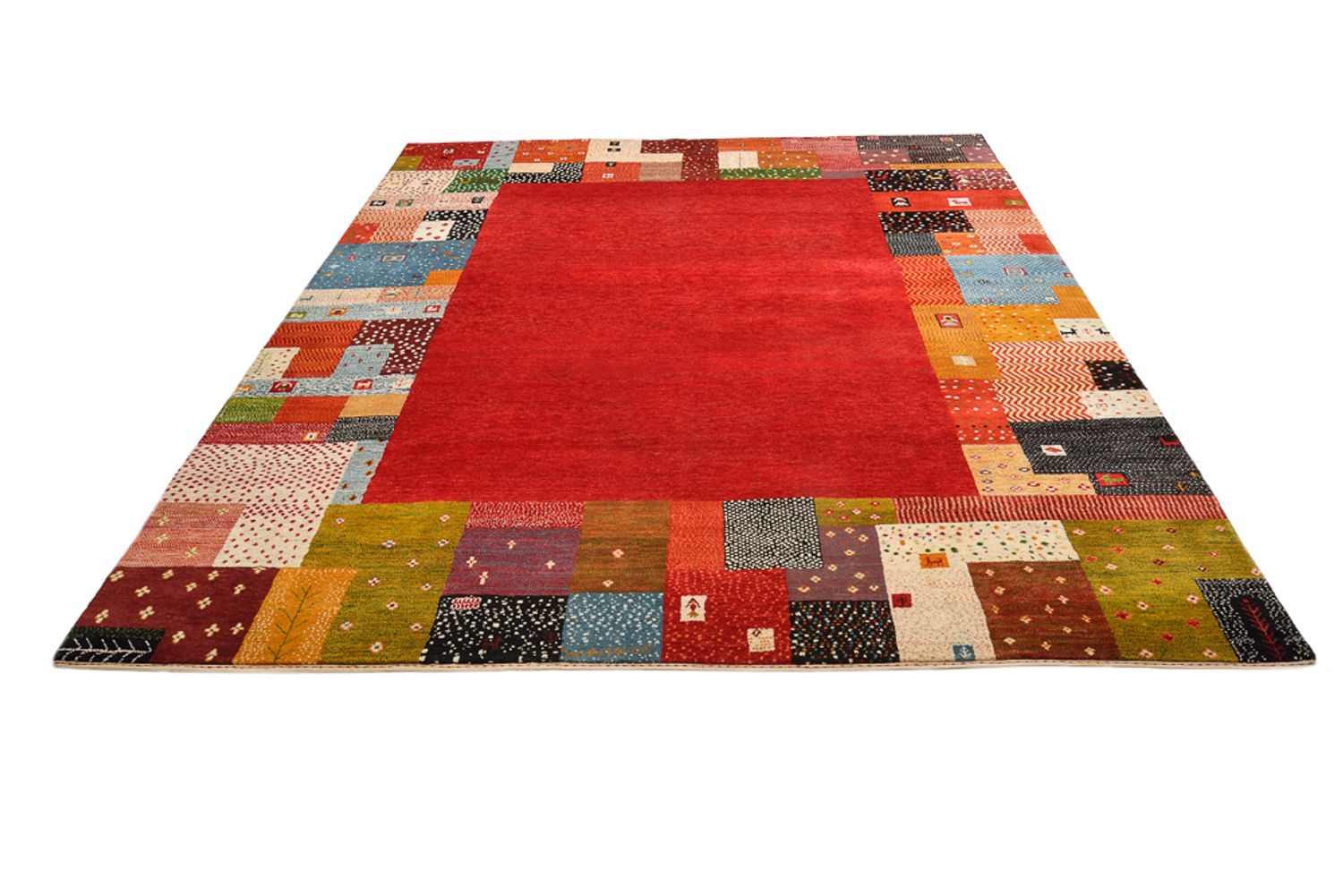 Gabbeh-tæppe - Loribaft Indus - 294 x 247 cm - rød