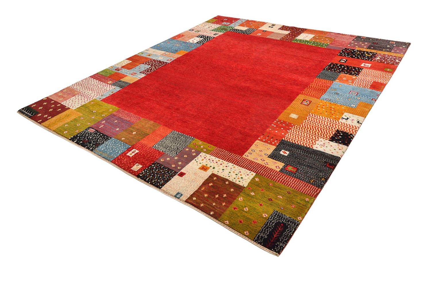 Gabbeh-tæppe - Loribaft Indus - 294 x 247 cm - rød