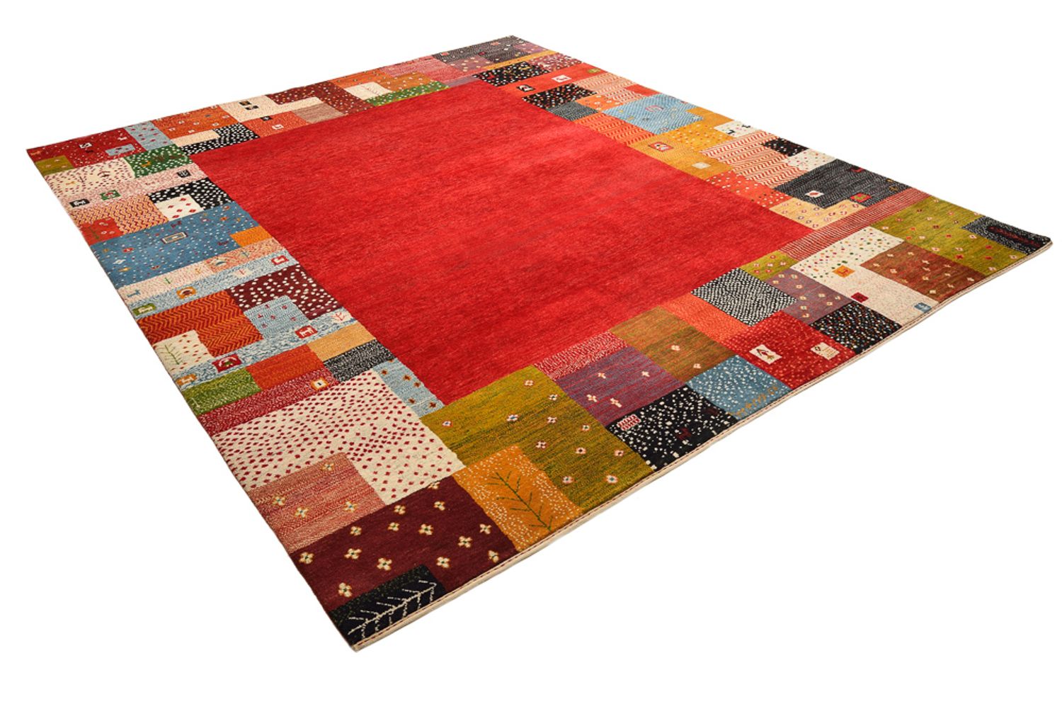 Gabbeh-tæppe - Loribaft Indus - 294 x 247 cm - rød