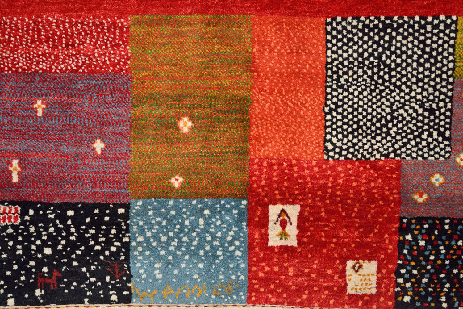 Gabbeh-tæppe - Loribaft Indus - 294 x 247 cm - rød