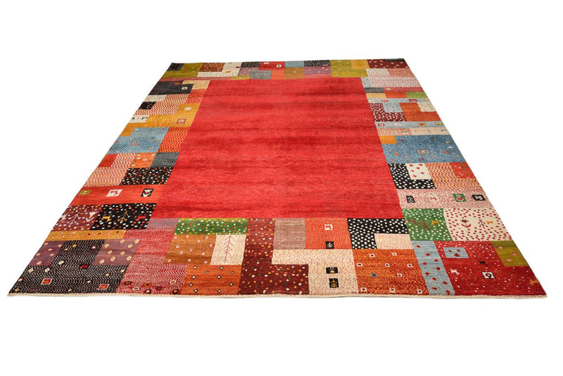 Gabbeh-tæppe - Loribaft Indus - 294 x 247 cm - rød