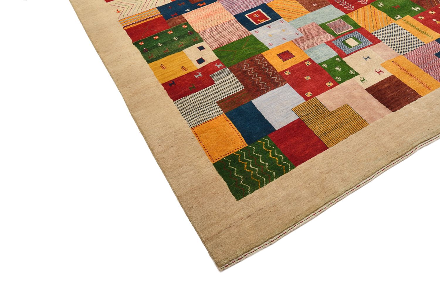 Gabbeh-tæppe - Loribaft Indus - 347 x 246 cm - flerfarvet
