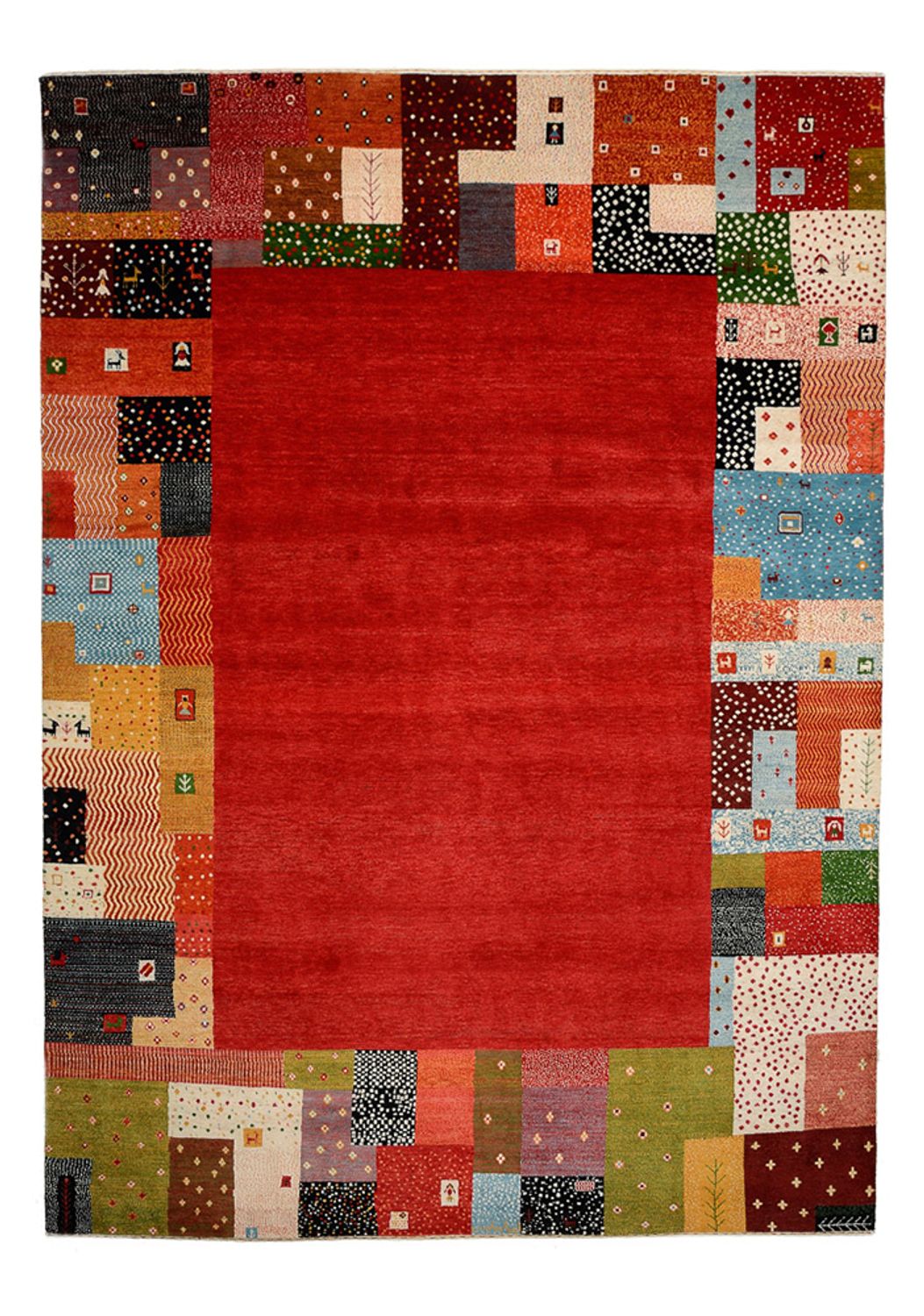 Gabbeh-tæppe - Loribaft Indus - 344 x 251 cm - rød