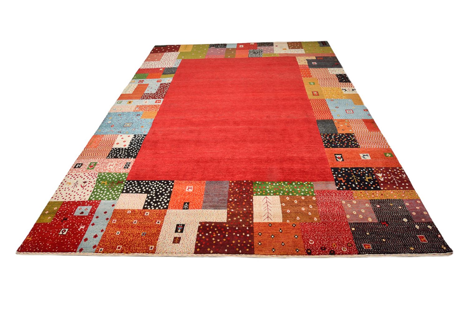 Gabbeh-tæppe - Loribaft Indus - 344 x 251 cm - rød