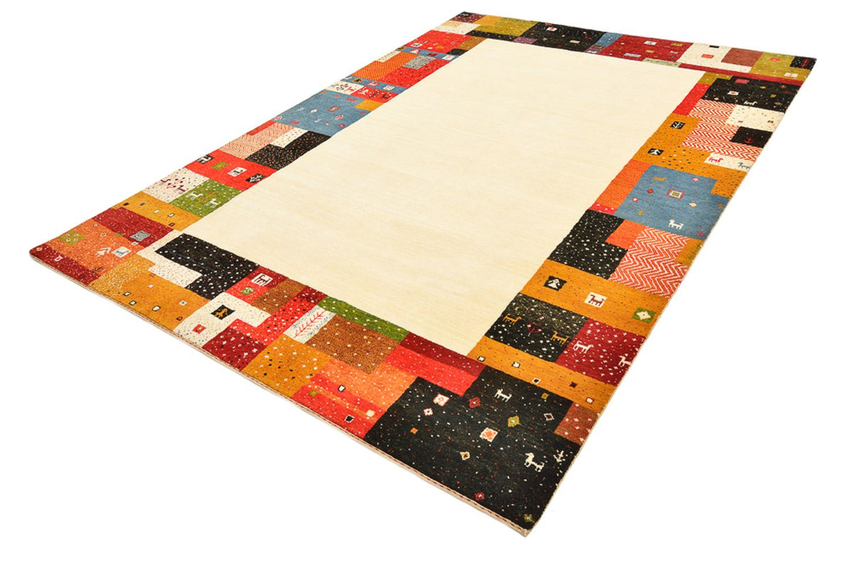 Gabbeh-tæppe - Loribaft Indus - 294 x 207 cm - lys beige
