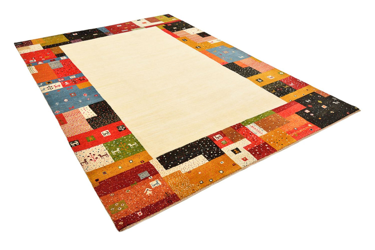 Gabbeh-tæppe - Loribaft Indus - 294 x 207 cm - lys beige