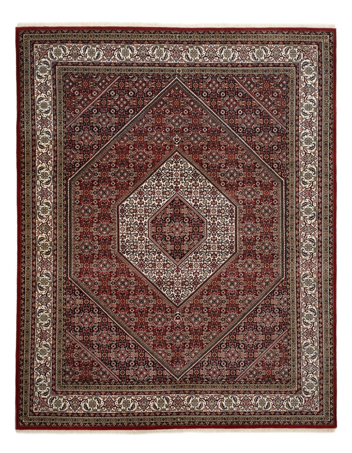 Persisk tæppe - Bijar - Royal - 250 x 199 cm - bordeaux rød